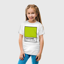 Футболка хлопковая детская Shrek: Pantone Color, цвет: белый — фото 2