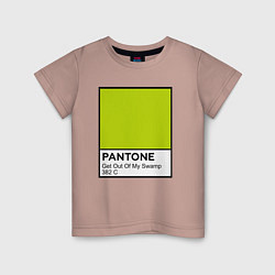 Футболка хлопковая детская Shrek: Pantone Color, цвет: пыльно-розовый