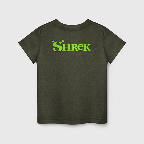 Детская футболка Shrek: Logo S / Меланж-хаки – фото 2