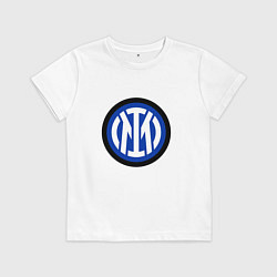 Футболка хлопковая детская ИНТЕР ЛОГОТИП 2021, цвет: белый