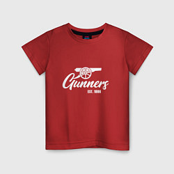 Футболка хлопковая детская Gunners Arsenal, цвет: красный