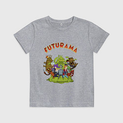 Футболка хлопковая детская Slurm team, цвет: меланж