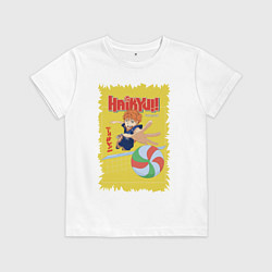 Футболка хлопковая детская Haikyuu, цвет: белый