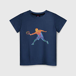 Футболка хлопковая детская Tennis player - man, цвет: тёмно-синий