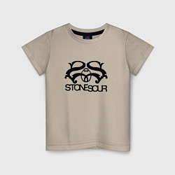 Футболка хлопковая детская Stone sour, цвет: миндальный
