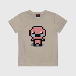 Футболка хлопковая детская Pixel isaac, цвет: миндальный
