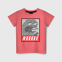 Футболка хлопковая детская Pepe trigger, цвет: коралловый