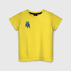 Футболка хлопковая детская Pepe Thinking room, цвет: желтый