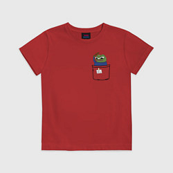 Футболка хлопковая детская Pepe simp, цвет: красный
