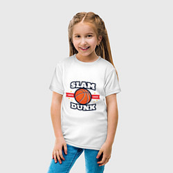 Футболка хлопковая детская Slam Dunk, цвет: белый — фото 2