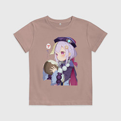 Футболка хлопковая детская Ци Ци Кокосовое молоко, цвет: пыльно-розовый