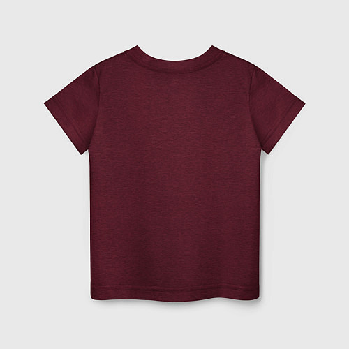 Детская футболка Злой смайл / Меланж-бордовый – фото 2