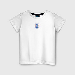 Футболка хлопковая детская Домашняя форма Сборной Англии, цвет: белый