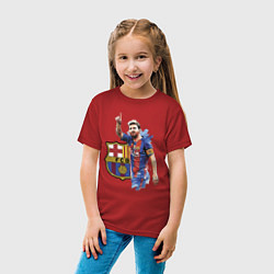 Футболка хлопковая детская Lionel Messi Barcelona Argentina!, цвет: красный — фото 2