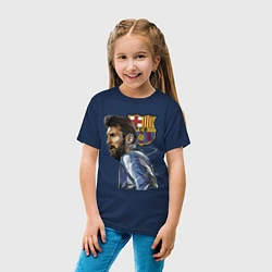 Футболка хлопковая детская Lionel Messi Barcelona Argentina Striker, цвет: тёмно-синий — фото 2