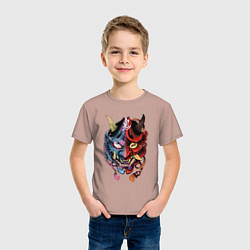 Футболка хлопковая детская Два лица, цвет: пыльно-розовый — фото 2