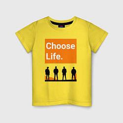 Футболка хлопковая детская Choose Life, цвет: желтый