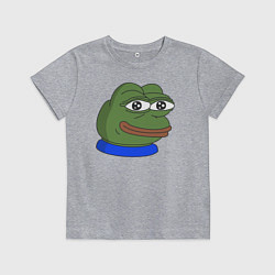 Футболка хлопковая детская Лягушонок Пепе, цвет: меланж