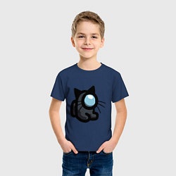Футболка хлопковая детская Among Us, цвет: тёмно-синий — фото 2