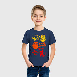 Футболка хлопковая детская Символы школ Haikyu!!, цвет: тёмно-синий — фото 2