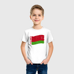 Футболка хлопковая детская Флаг - Беларусь, цвет: белый — фото 2
