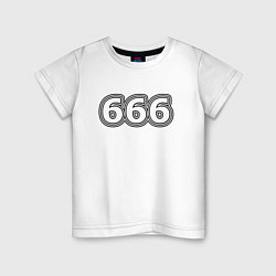 Футболка хлопковая детская 666, цвет: белый