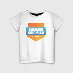 Футболка хлопковая детская Summer Skirmish, цвет: белый