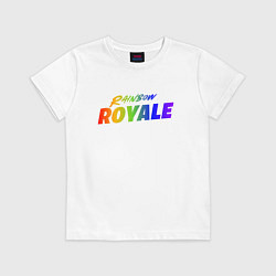 Футболка хлопковая детская Rainbow Royale, цвет: белый