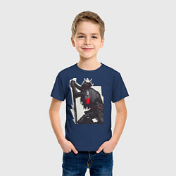 Футболка хлопковая детская Bloodborne, цвет: тёмно-синий — фото 2