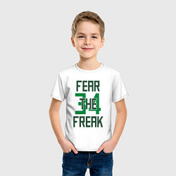Футболка хлопковая детская Fear The Freak 34, цвет: белый — фото 2