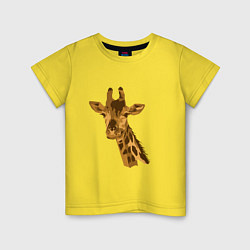 Футболка хлопковая детская Жираф Жора, цвет: желтый