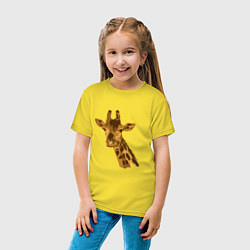 Футболка хлопковая детская Жираф Жора, цвет: желтый — фото 2