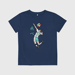 Футболка хлопковая детская Тоору Ойкава Haikyuu!!, цвет: тёмно-синий