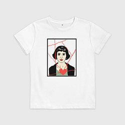 Футболка хлопковая детская Амели, цвет: белый