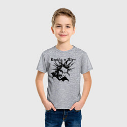 Футболка хлопковая детская Башка горшка - Король и Шут, цвет: меланж — фото 2