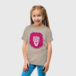 Футболка хлопковая детская Pink Lion, цвет: миндальный — фото 2