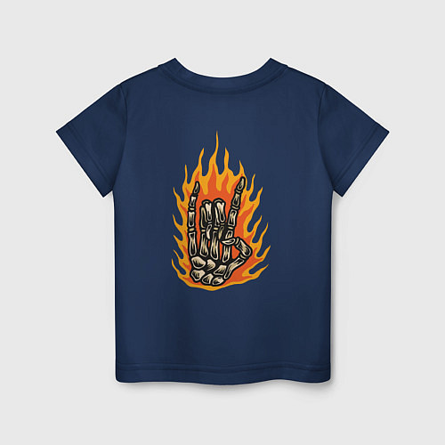 Детская футболка Skeleton Rock / Тёмно-синий – фото 2