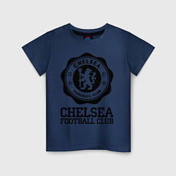 Футболка хлопковая детская Chelsea FC: Emblem, цвет: тёмно-синий