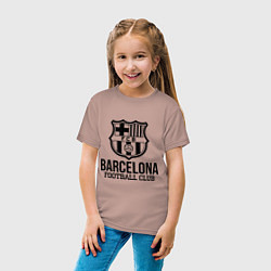 Футболка хлопковая детская Barcelona FC, цвет: пыльно-розовый — фото 2