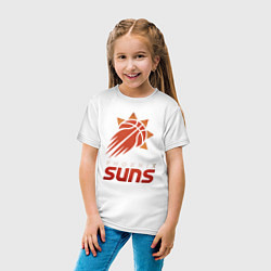Футболка хлопковая детская Suns Basketball, цвет: белый — фото 2