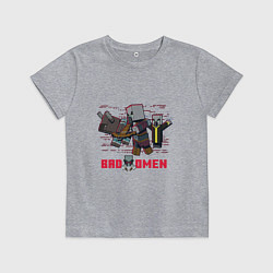 Футболка хлопковая детская Плохое предзнаменование, цвет: меланж