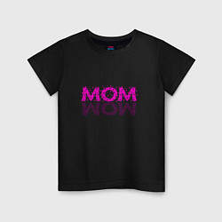 Футболка хлопковая детская MOM, цвет: черный