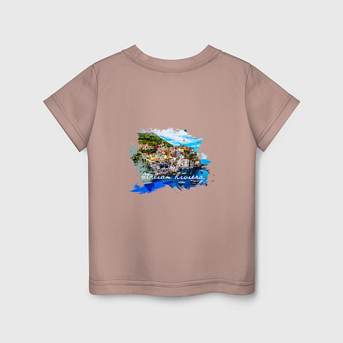 Детская футболка Италия Ривьера / Пыльно-розовый – фото 2