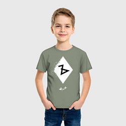 Футболка хлопковая детская Алиса альбом Ъ, цвет: авокадо — фото 2