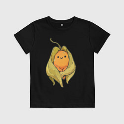 Футболка хлопковая детская Физалис, цвет: черный