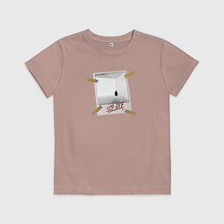 Футболка хлопковая детская Я видел SCP 017!, цвет: пыльно-розовый