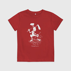 Футболка хлопковая детская Курьер - Заяц, цвет: красный