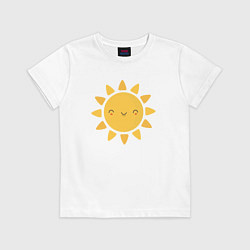 Футболка хлопковая детская Smiling Sun, цвет: белый