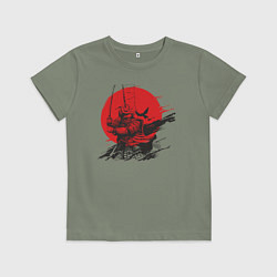 Футболка хлопковая детская Самурай, цвет: авокадо