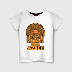 Футболка хлопковая детская Aztec Ацтеки, цвет: белый